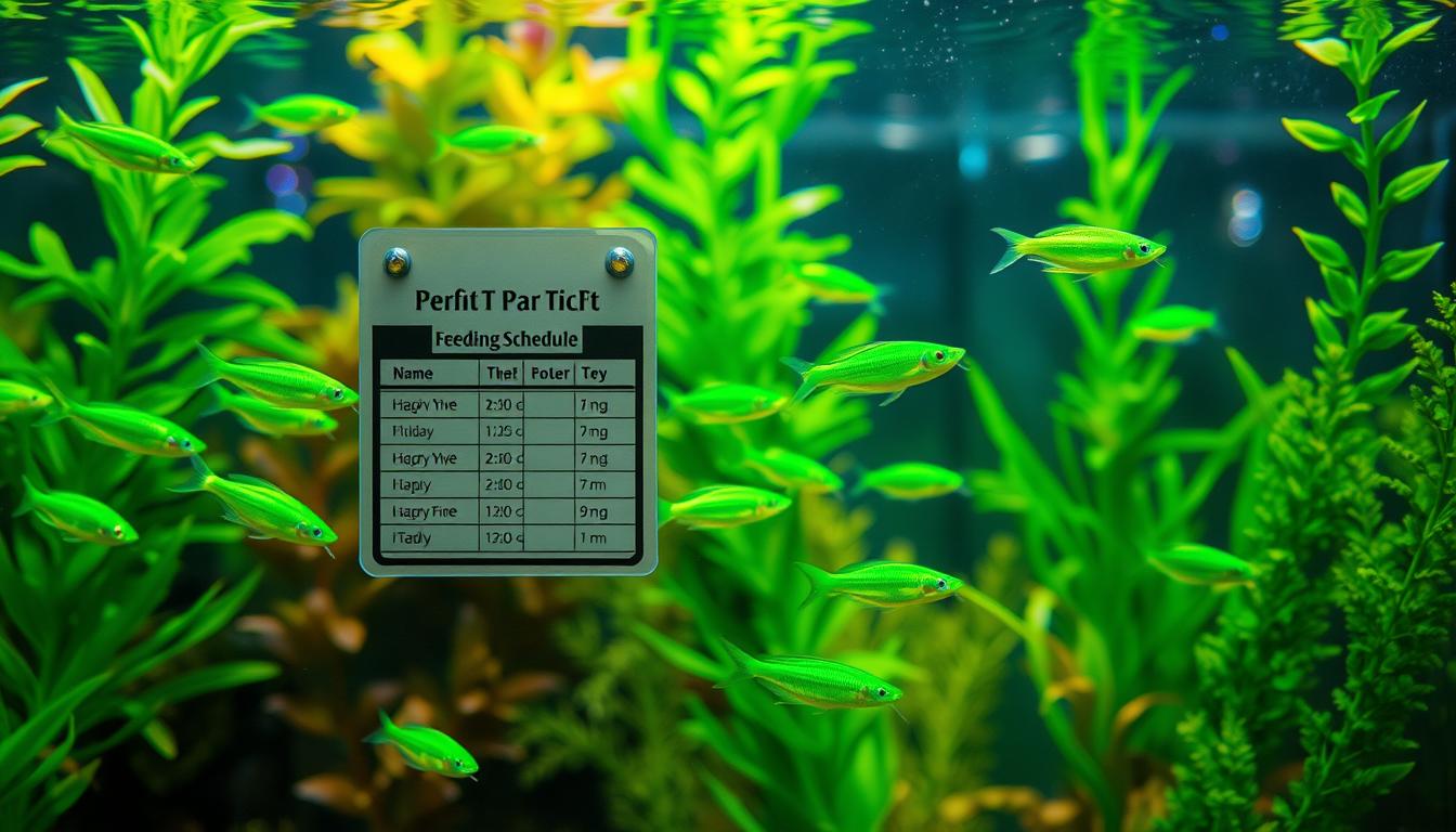 green neon tetras feeding schedule