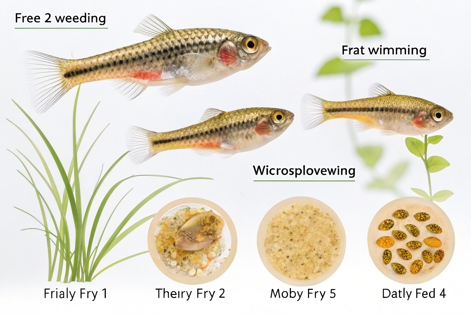 a composite educational image showing cherry barb