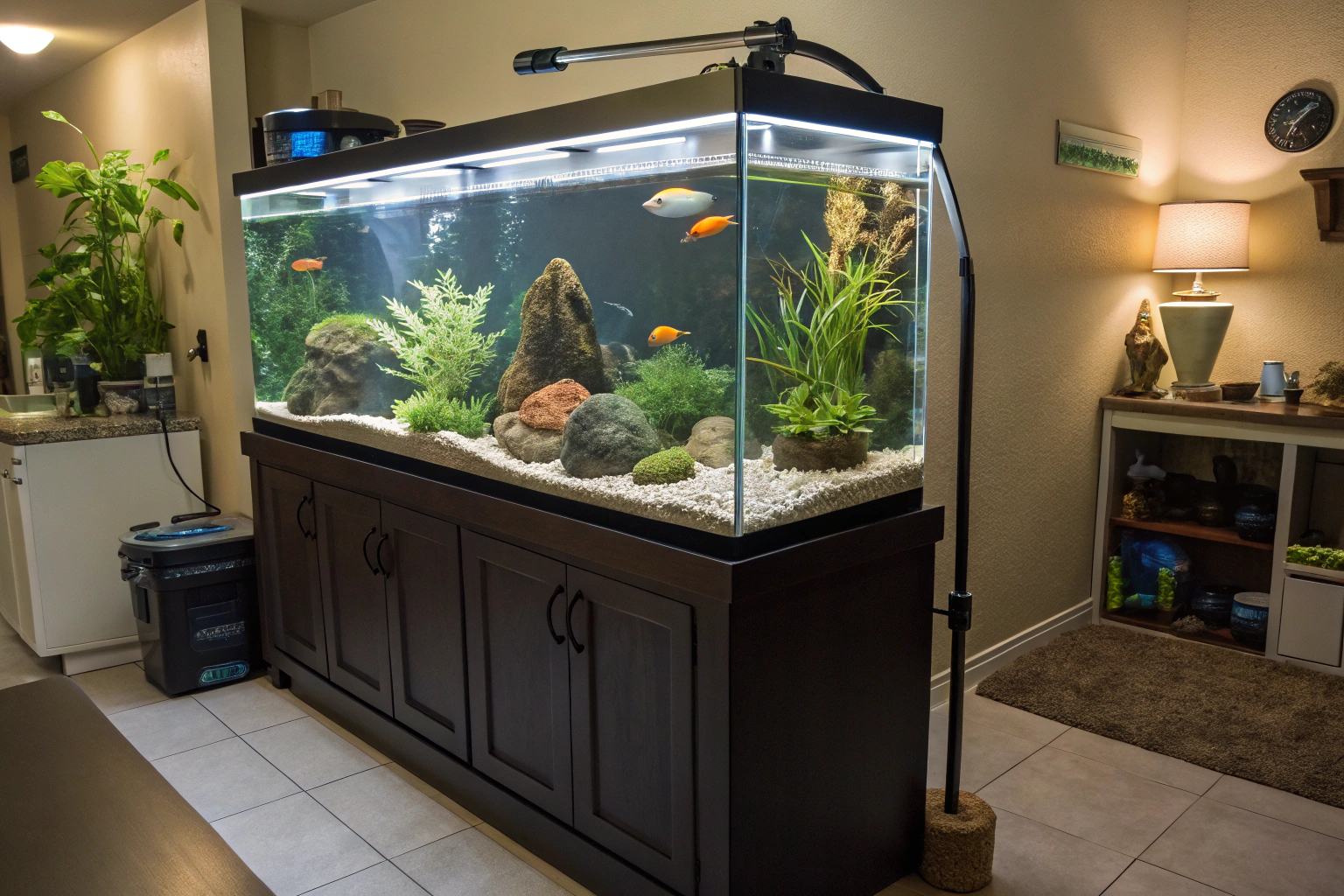 a large professionally maintained oscar fish aqua