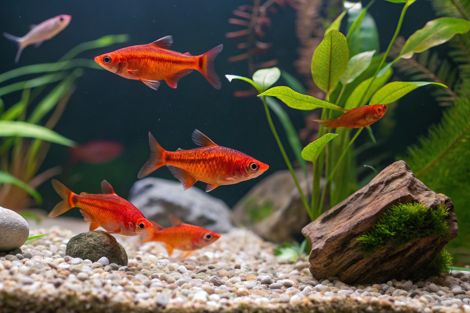 a vibrant underwater scene showing colorful red an