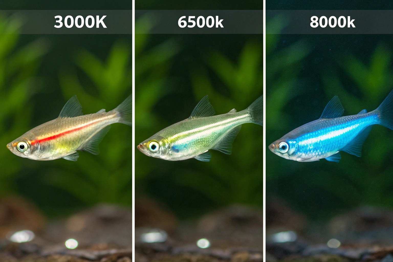 artistic representation showing green neon tetras