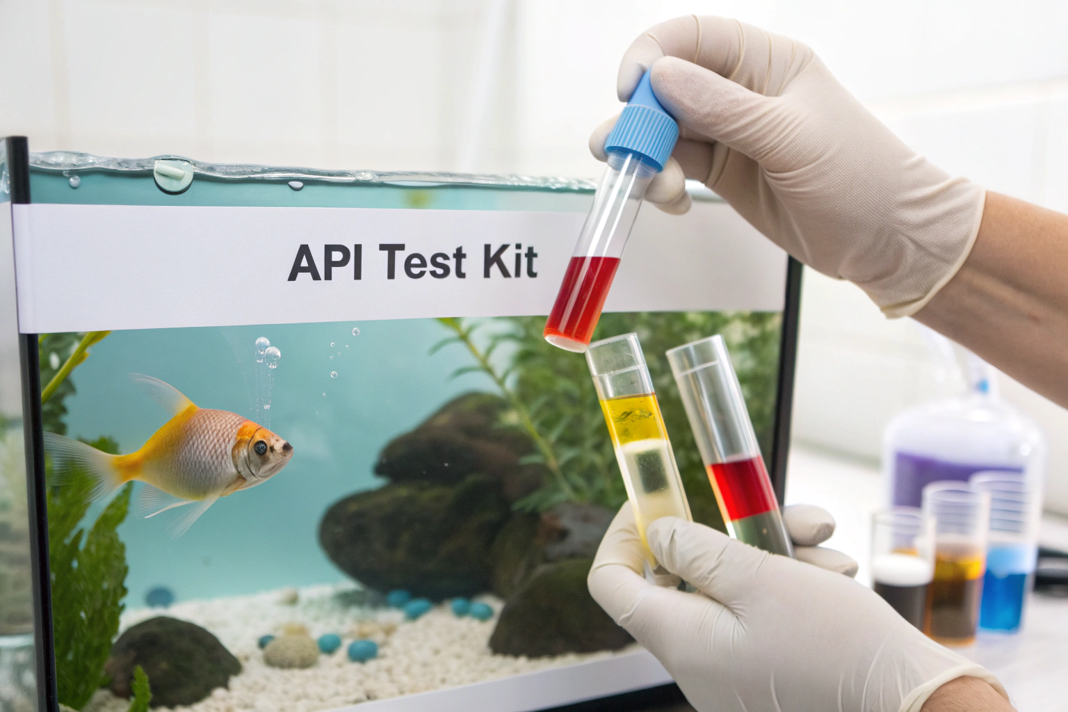close up hands performing water quality tests for 1