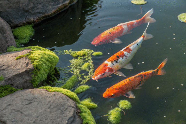 Koi fish Eat Algae