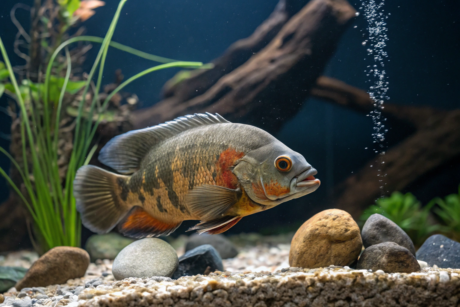 hero image of a beautiful adult oscar fish activel 1 1