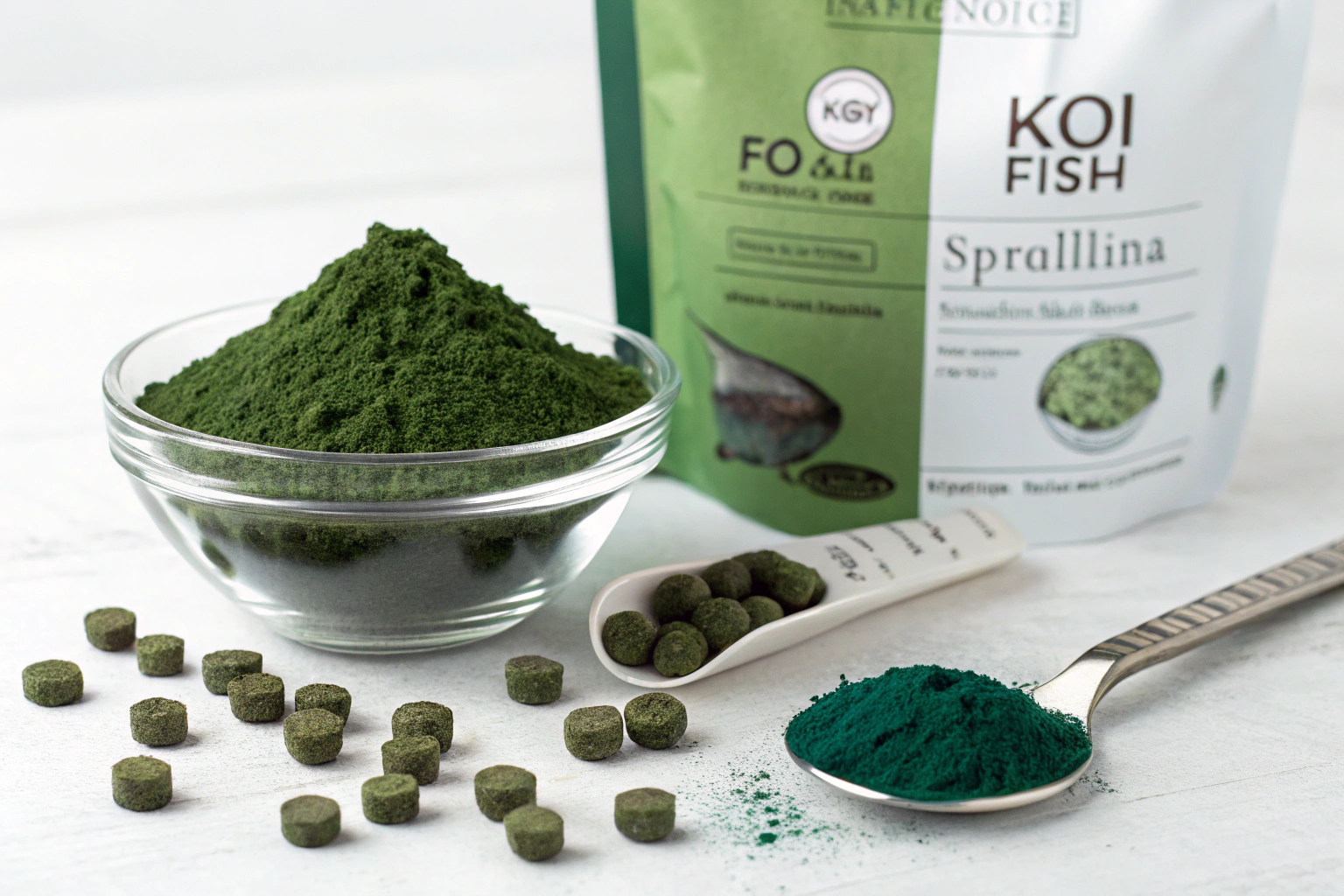 high quality spirulina powder in a clear glass bow 1