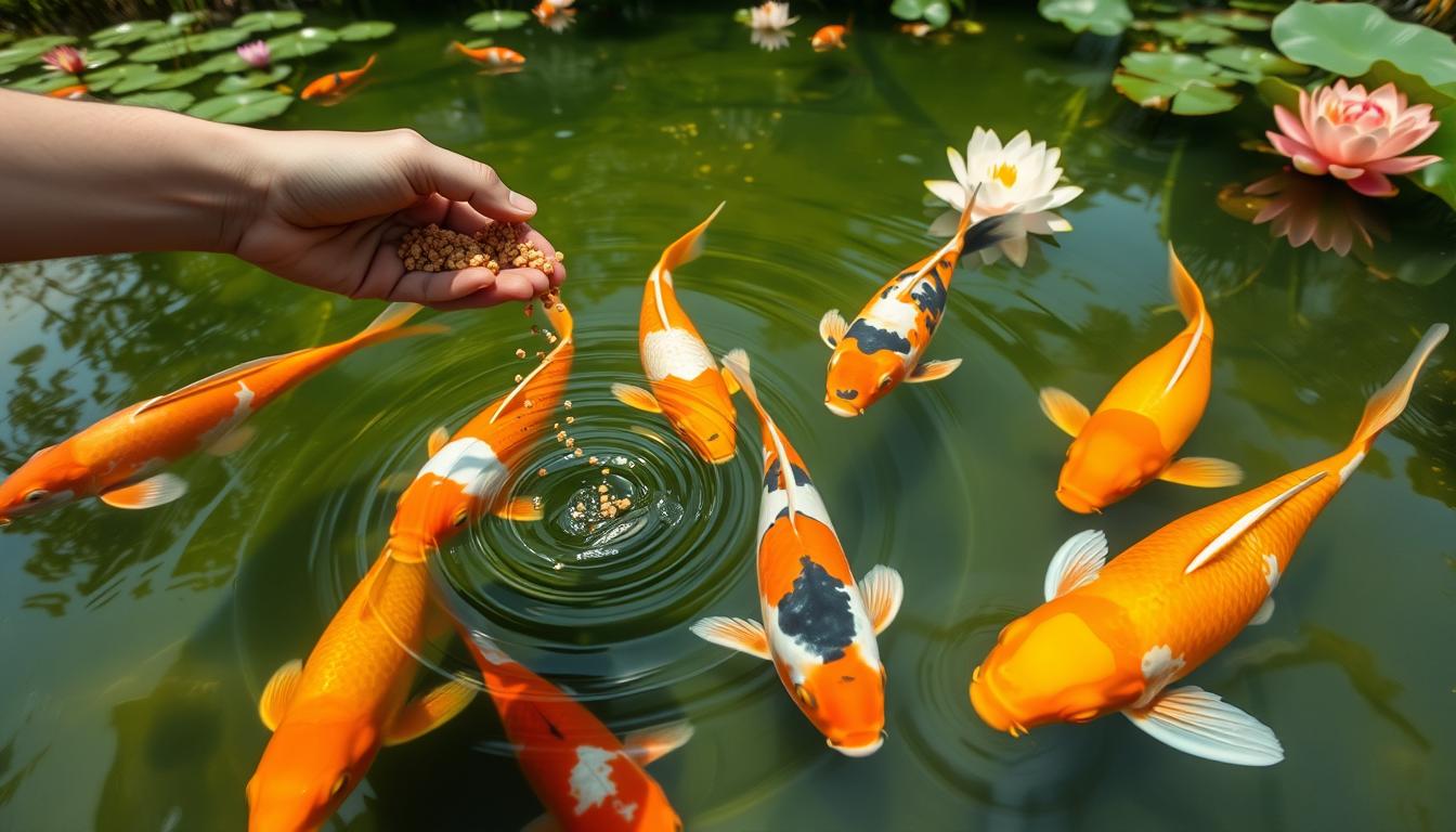 koi feeding practices