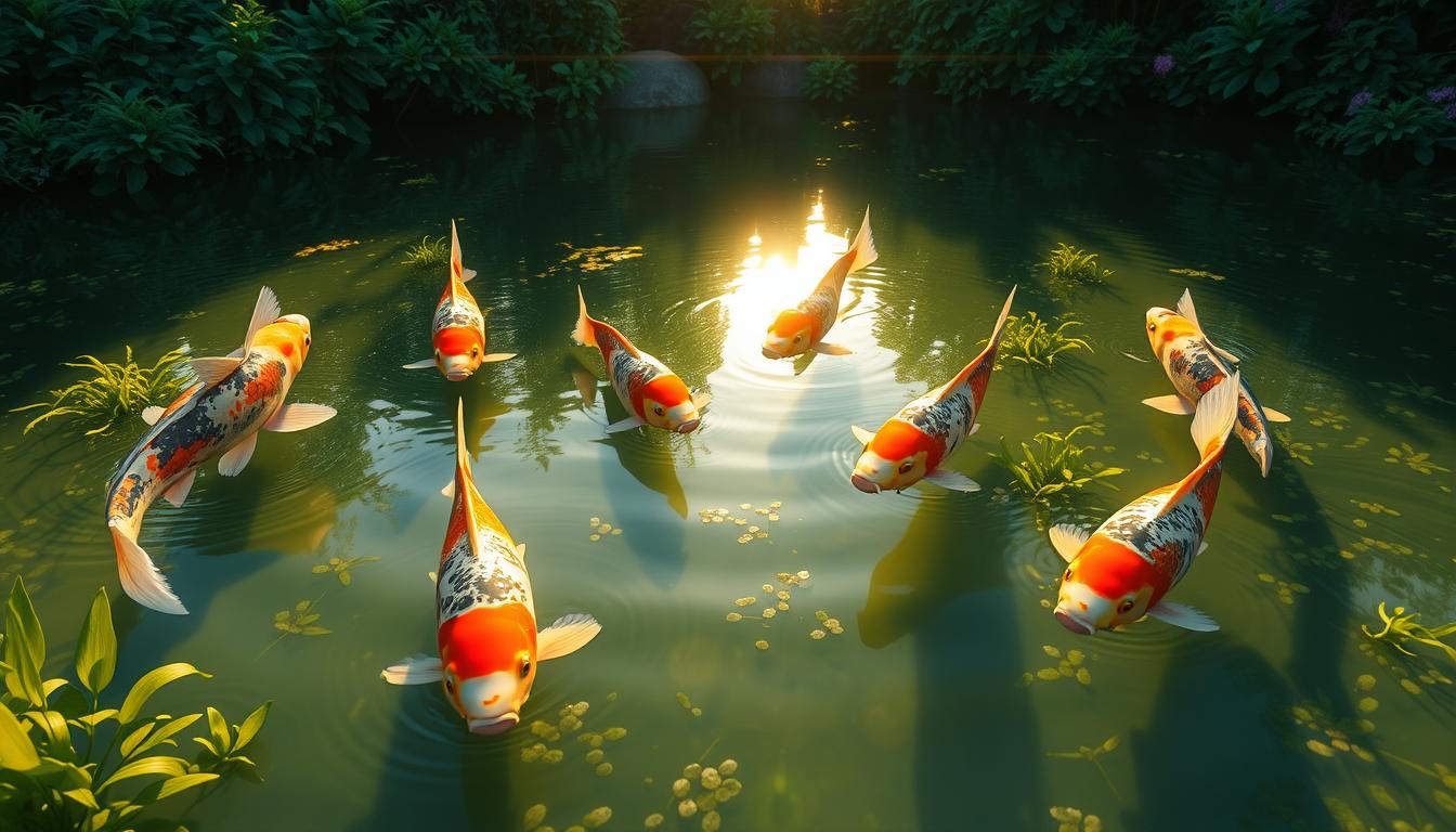 koi fish foraging behaviors