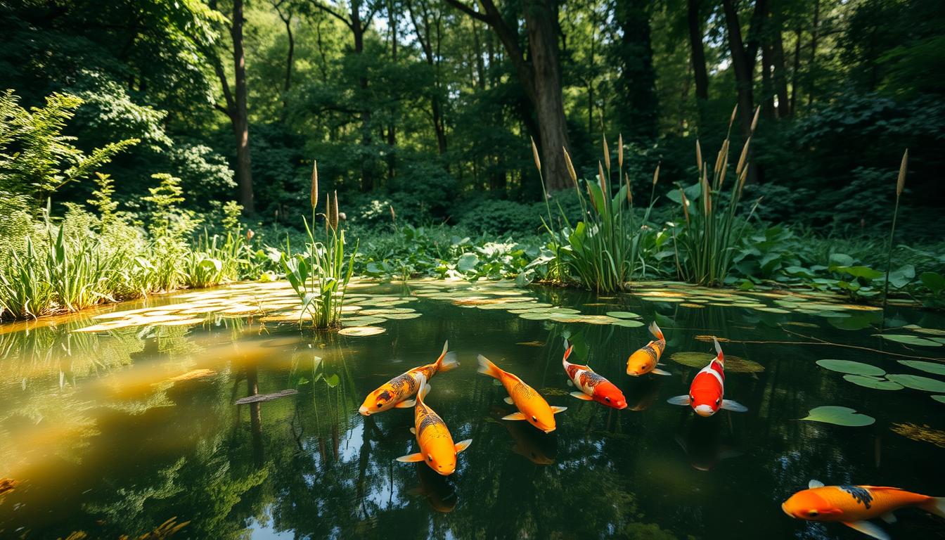 koi pond ecosystem