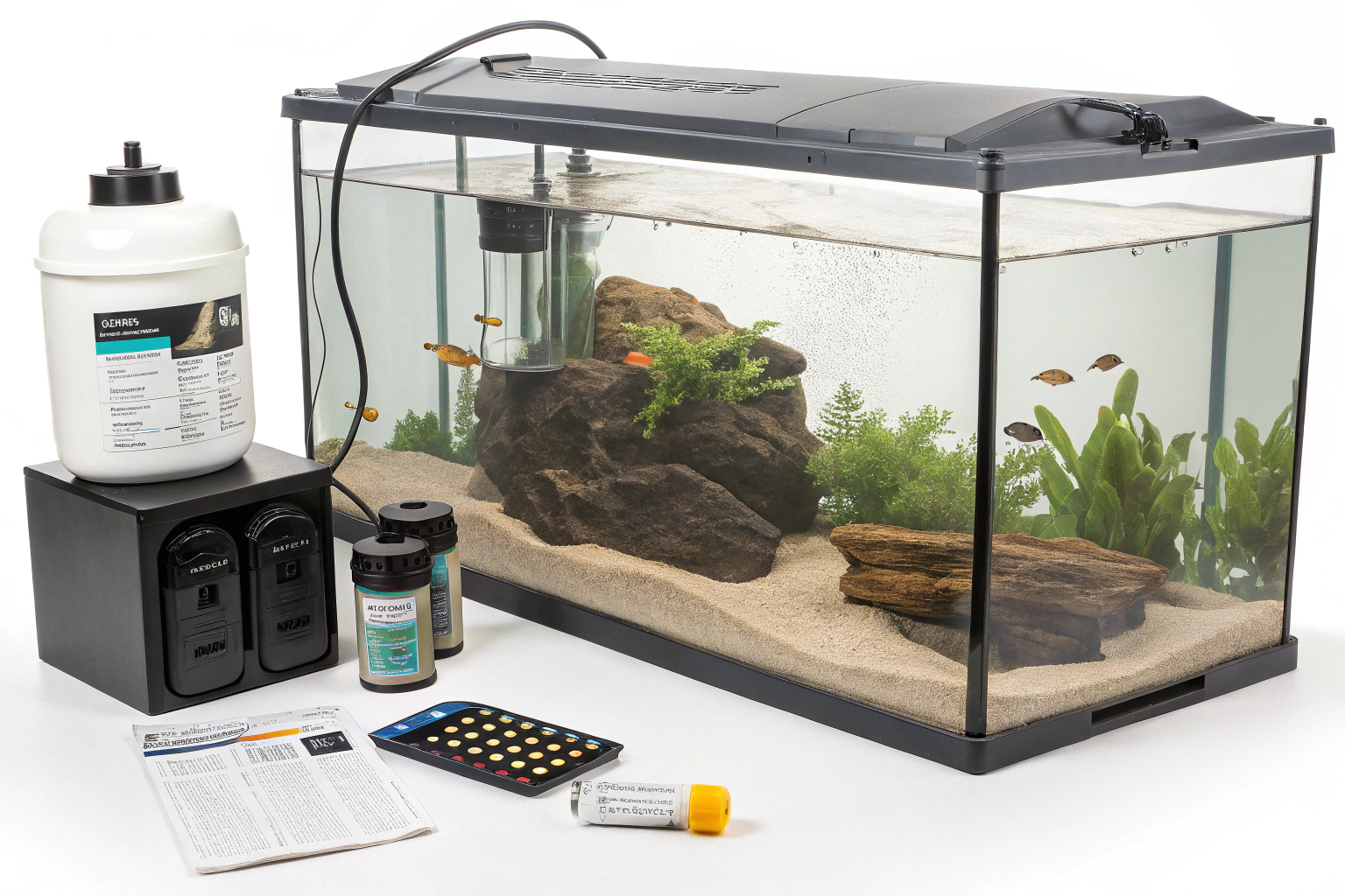 professional aquarium setup for oscar fish showing