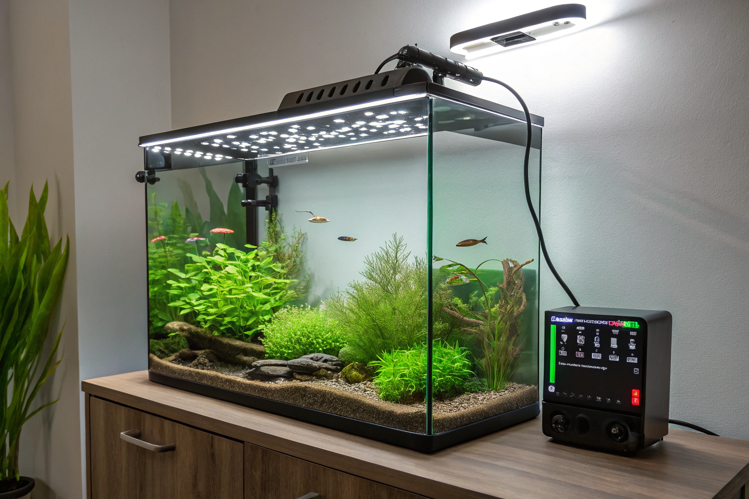 professional aquarium setup showing a planted tank 1