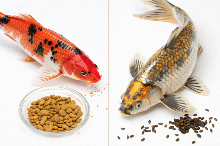 Koi fish eat