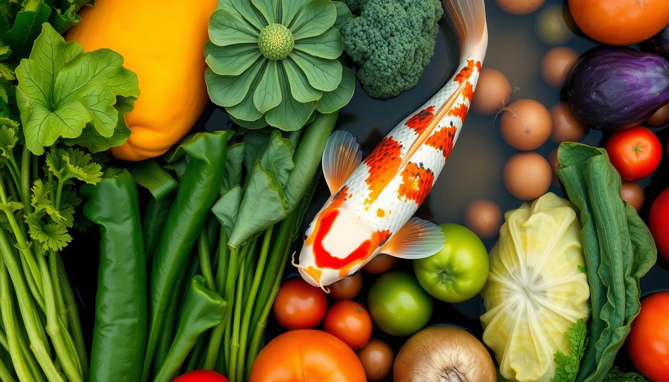 what vegetables can koi fish eat