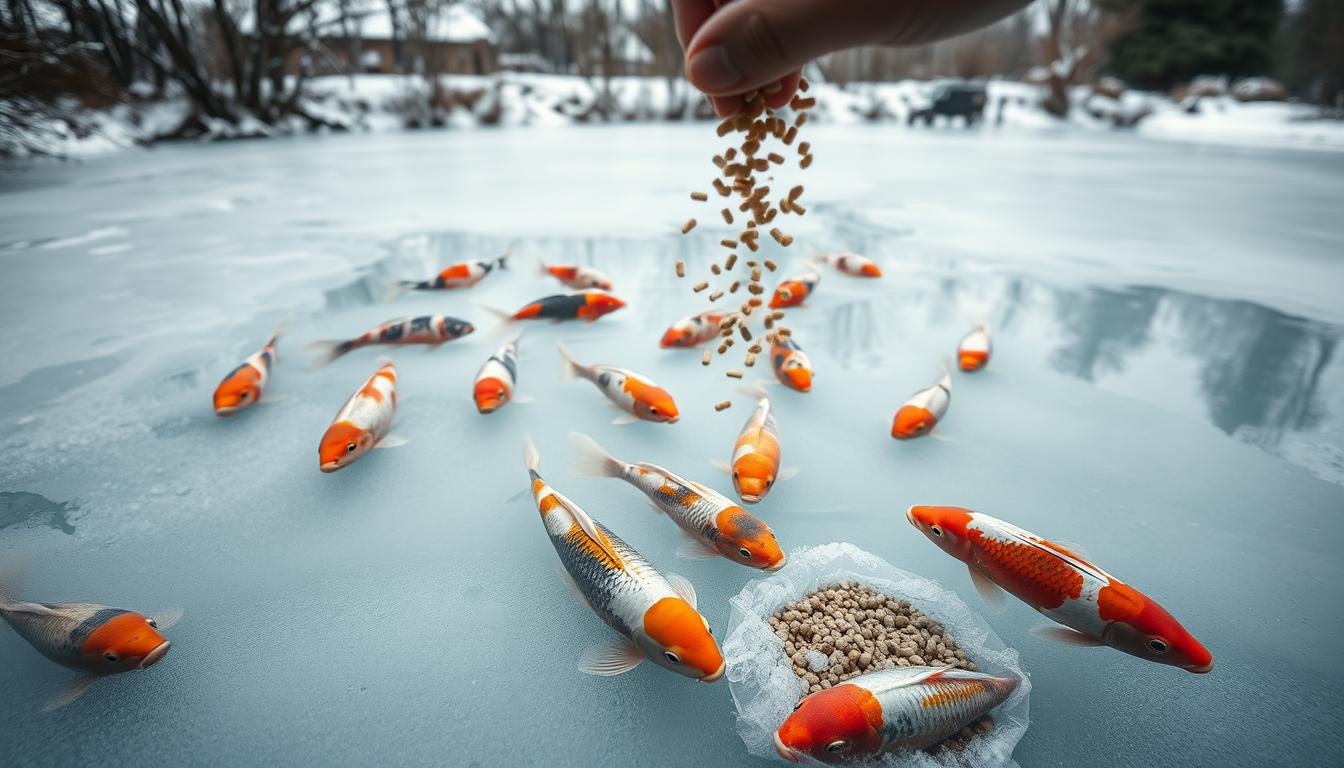 winter koi feeding strategies